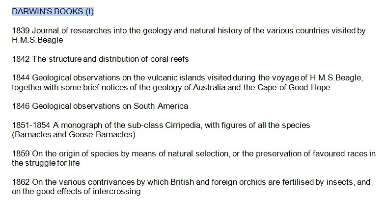 Darwin's books 1