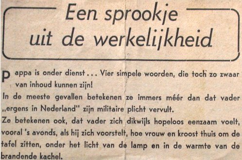 Artikel Pappa onder dienst 1