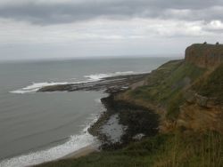 Cayton Bay: de vindplaats valt droog